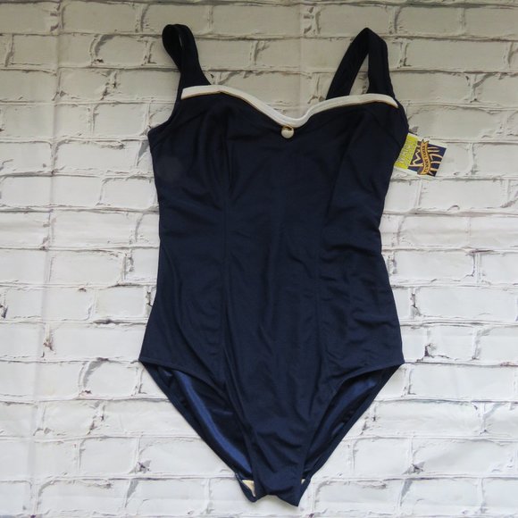 New Christina One Piece Nautical Style Bathing Suit - Picture 1 of 5
